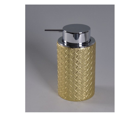 Дозатор за течен сапун Inter Ceramic Каладиум ICCA 53563, Злато, Изкуствена кожа, Стоящ, За баня