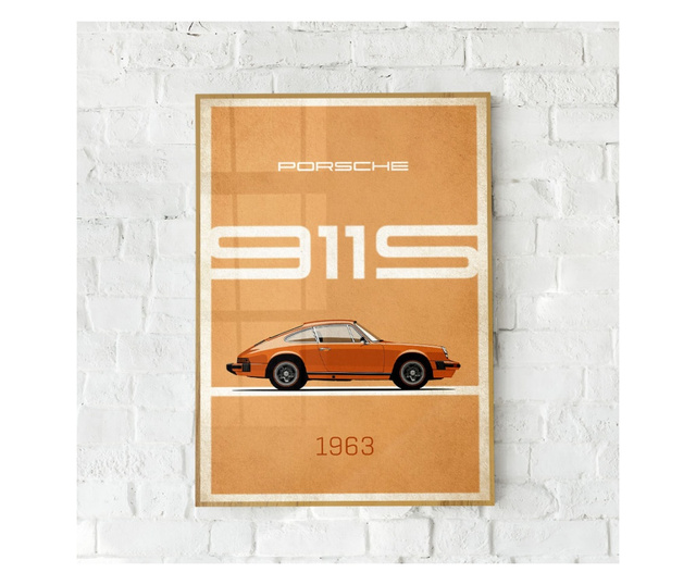 Plakat w ramce, 911S Poster, 60x40 cm, złota rama