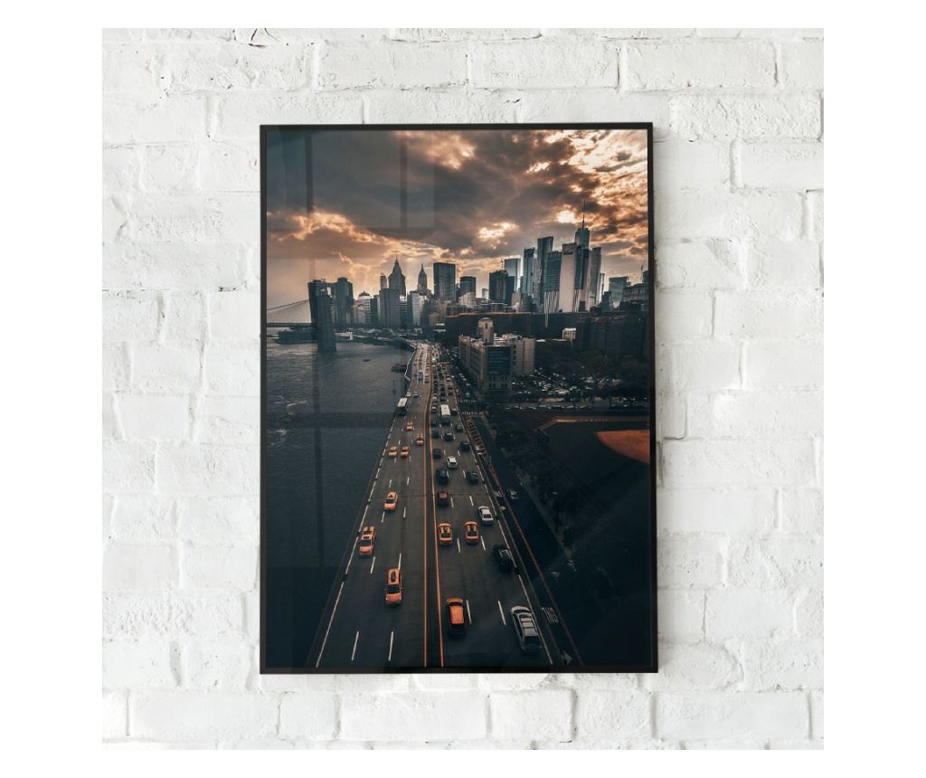 Uokvireni Plakati, Above City, 60x40 cm, Crni okvir - 5