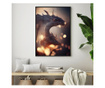Plakat w ramce, Abstract Dragons, 21 x 30 cm, czarna ramka