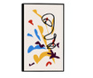 Uokvireni Plakati, Abstract Face Drawing in Line, 21 x 30 cm, Crni okvir