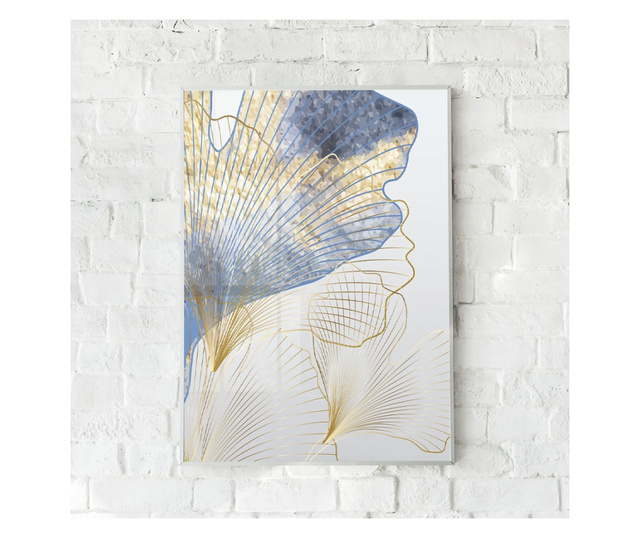 Plakat w ramce, Abstract Flower Art, 60x40 cm, biała ramka