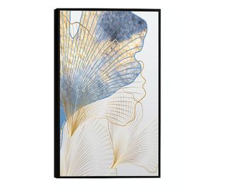 Tablou Poster Inramat, Abstract Flower Art, 60x40 cm, Rama Neagra
