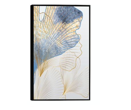 Tablou Poster Înrămat, Abstract Flower Art, 60x40 cm, Ramă Neagră