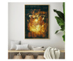 Plakat w ramce, Abstract Golden Elements, 50x 70 cm, złota rama