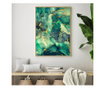 Plakat w ramce, Abstract Green Marble, 21 x 30 cm, złota rama