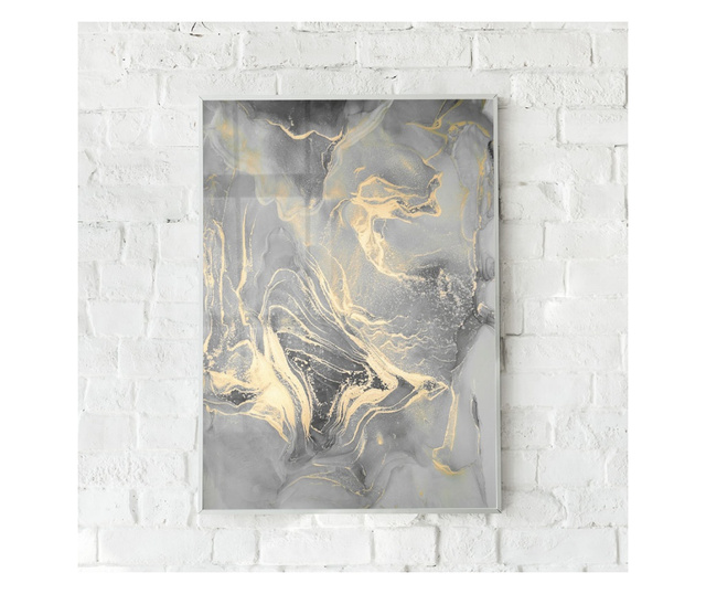 Plakat w ramce, Abstract Illusion, 50x 70 cm, biała ramka