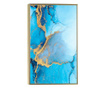Plakat w ramce, Abstract Light Blue, 50x 70 cm, złota rama