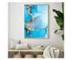 Uokvireni Plakati, Abstract Light Blue, 60x40 cm, Zlatni okvir