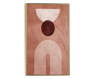 Uokvireni Plakati, Abstract Line Art, 21 x 30 cm, Zlatni okvir