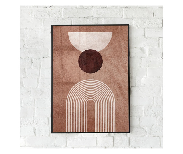 Plakat w ramce, Abstract Line Art, 21 x 30 cm, czarna ramka