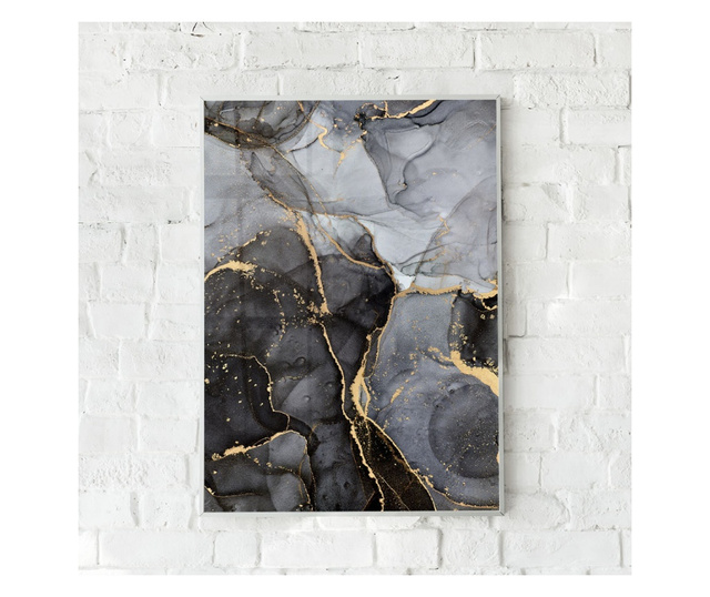 Plakat w ramce, Abstract Marble, 21 x 30 cm, biała ramka