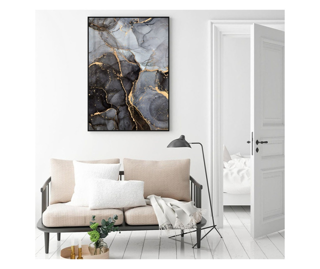 Plakat w ramce, Abstract Marble, 42 x 30 cm, czarna ramka