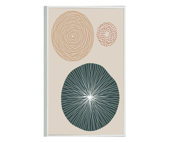 Plakat w ramce, Abstract Minimal Circle, 50x 70 cm, biała ramka
