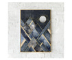 Plakat w ramce, Abstract Mountain With the Moon, 42 x 30 cm, złota rama