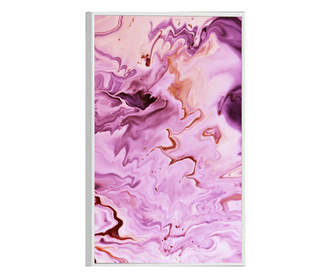 Plakat w ramce, Abstract Pink Smoke, 42 x 30 cm, biała ramka