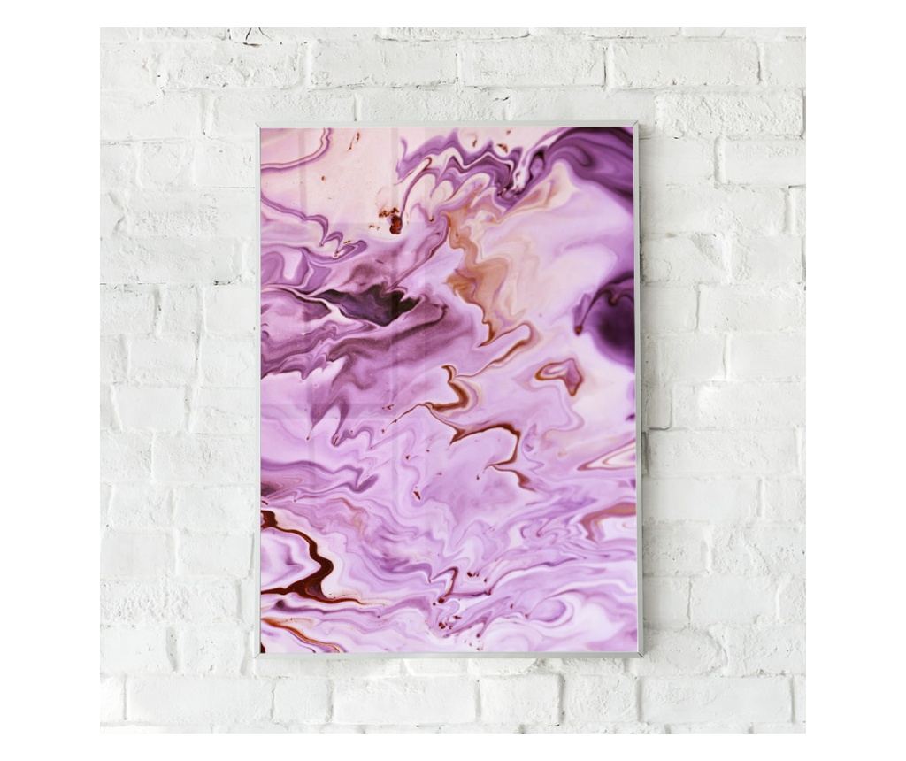Uokvireni Plakati, Abstract Pink Smoke, 80x60 cm, Bijeli okvir - 4