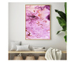 Plakat w ramce, Abstract Pink Smoke, 21 x 30 cm, złota rama