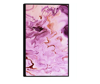Plakat w ramce, Abstract Pink Smoke, 50x 70 cm, czarna ramka