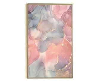 Plakat w ramce, Abstract Pink, 21 x 30 cm, złota rama