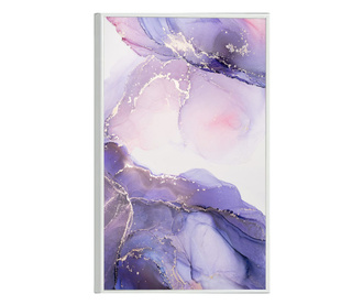 Plakat w ramce, Abstract Purple, 42 x 30 cm, biała ramka