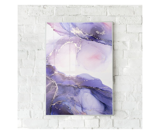 Plakat w ramce, Abstract Purple, 60x40 cm, biała ramka