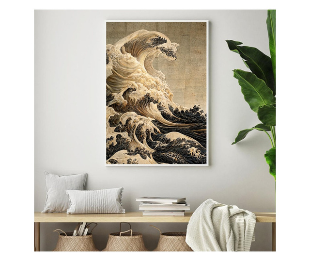 Uokvireni Plakati, Abstract Sea, 50x 70 cm, Bijeli okvir