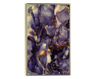 Plakat w ramce, Abstract Shades of Purple, 21 x 30 cm, złota rama
