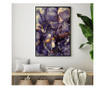 Plakat w ramce, Abstract Shades of Purple, 60x40 cm, czarna ramka