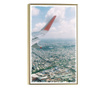 Plakat w ramce, AirPlane View, 80x60 cm, złota rama