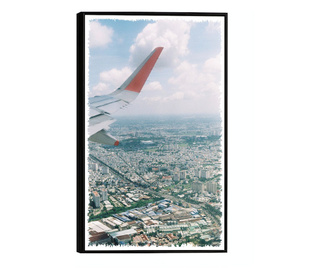 Plakat w ramce, AirPlane View, 21 x 30 cm, czarna ramka