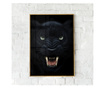 Plakat w ramce, Angry Panther, 60x40 cm, złota rama