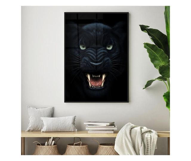 Uokvireni Plakati, Angry Panther, 21 x 30 cm, Črn okvir