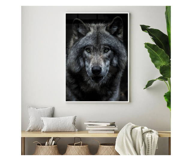 Uokvireni Plakati, Angry Wolf, 60x40 cm, Bijeli okvir