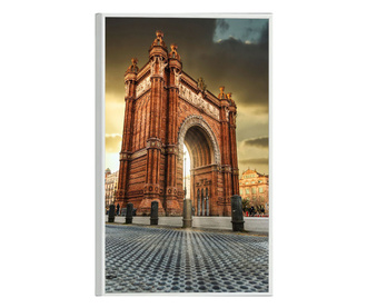 Plakat w ramce, Arco de Triunfo Barcelona, 60x40 cm, biała ramka