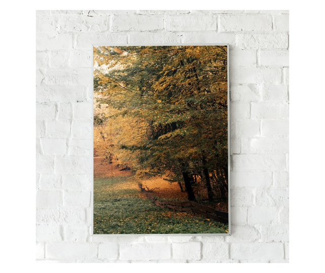 Plakat w ramce, Autumn Forest, 21 x 30 cm, biała ramka