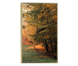 Plakat w ramce, Autumn Forest, 21 x 30 cm, złota rama