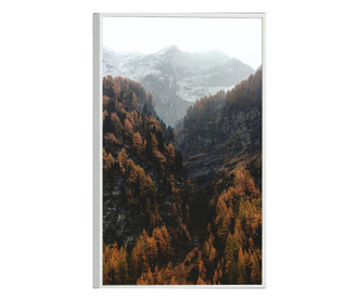 Plakat w ramce, Autumn Mountain, 80x60 cm, biała ramka