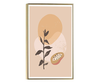 Plakat w ramce, Avocado Flower, 21 x 30 cm, złota rama