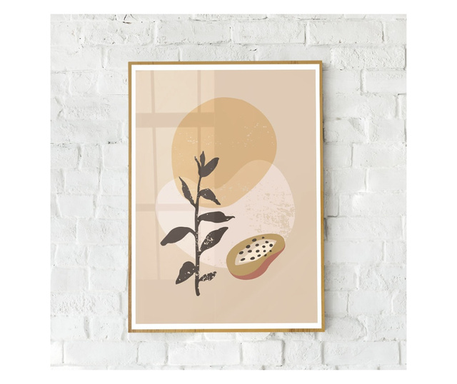 Plakat w ramce, Avocado Flower, 42 x 30 cm, złota rama