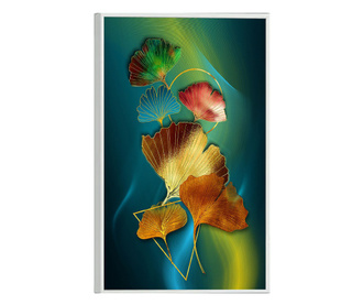 Plakat w ramce, Bamboo Leaves, 80x60 cm, biała ramka