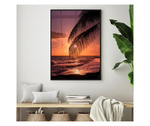 Uokvireni Plakati, Barbados Sunset, 80x60 cm, Črn okvir