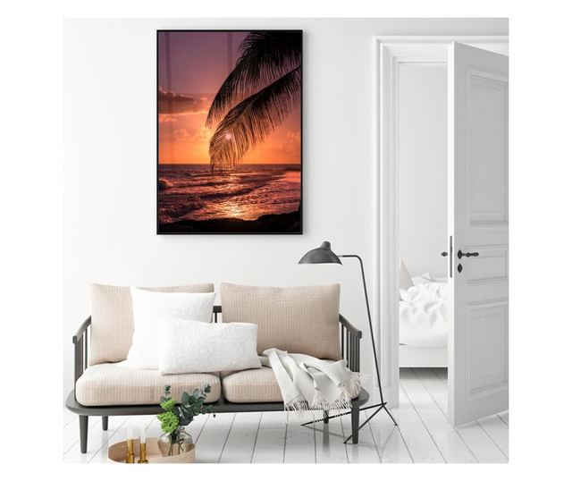 Uokvireni Plakati, Barbados Sunset, 80x60 cm, Črn okvir