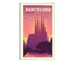 Plakat w ramce, Barcelona Sagrada, 80x60 cm, biała ramka