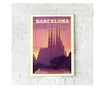 Plakat w ramce, Barcelona Sagrada, 80x60 cm, biała ramka
