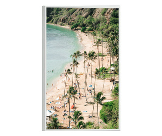 Plakat w ramce, Beach Day, 80x60 cm, biała ramka