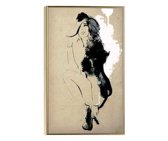 Uokvireni Plakati, Beautiful Women, 42 x 30 cm, Zlatni okvir