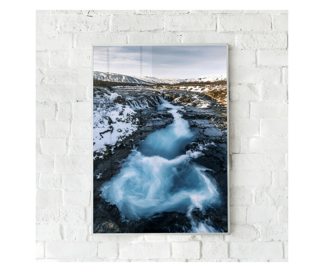 Plakat w ramce, Beautifull Iceland, 80x60 cm, biała ramka