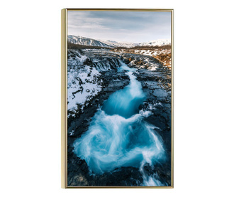 Uokvireni Plakati, Beautifull Iceland, 42 x 30 cm, Zlatni okvir