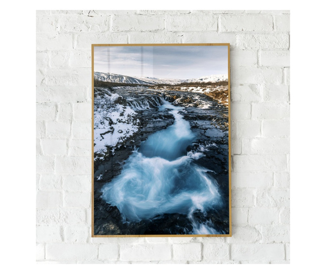 Plakat w ramce, Beautifull Iceland, 60x40 cm, złota rama